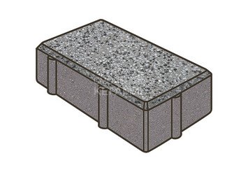 Гранитная тротуарная плитка Готика, Брусчатка Granite FINO, 200x100x100, Белла Уайт 1
