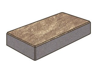 Тротуарная плитка Готика, "Картано Natur", 80 мм, танго