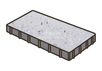 Гранитная тротуарная плитка Готика, Плита Granite FINO, 600x200x80, Мансуровский 1