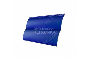 Сайдинг GL Quarzit Lite Блок-Хаус 0,5мм синий глянцевый 2