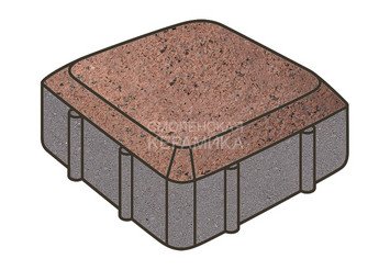 Тротуарная плитка Готика, Старая площадь Premiun Gold, 160x160x60 мм, цвет Голд 15 1