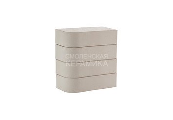 Кирпич керамический печной ЛСР М400, угловой R-60, светло-серый 1