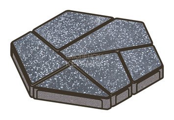 Гранитная тротуарная плитка Готика, Полигональ Granite FINO, 80 мм, Суховязкий 1