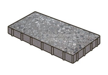 Гранитная тротуарная плитка Готика, Плита Granite FINO, 600x400x60, Галенит 1