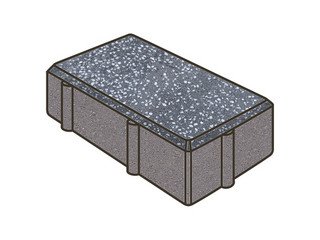 Гранитная тротуарная плитка Готика, Брусчатка Granite FINO, 200x100x60, Суховязкий