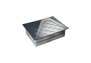 Колпак Zking Everest 520 х 390 с посадкой на 2x1,5 кирпича серый 1