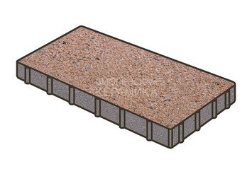 Тротуарная плитка Готика, Плита Premium Gold, 600x200x80 мм, цвет Голд 4 1