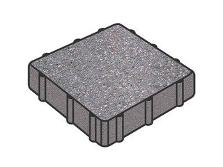 Тротуарная плитка Готика, Квадрат Premium Gold, 200x200x80 мм, цвет Голд 13