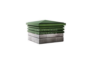 Колпак Zking Bona 385 х 385 с посадкой на 1,5 кирпича зеленый 3