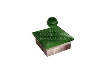 Колпак с шаром Zking Bona 385 х 385 с посадкой на 1,5 кирпича зеленый 3
