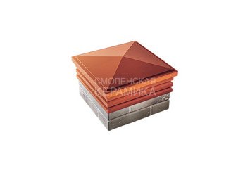 Колпак Zking Bona 385 х 385 с посадкой на 1,5 кирпича красный 1