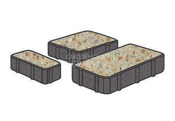 Гранитная тротуарная плитка Готика, Новый город Granite FINO, 80 мм, Зарф 1