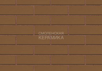Кирпич облицовочный керамический ЖКЗ Темно-коричневый Гладкий 0,7НФ 4
