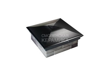 Колпак Zking Monblan 520 х 520 с посадкой на 2 кирпича черный 1